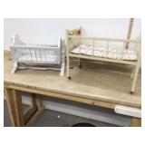 Old doll crib needs repair cradle missing rungs