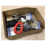 ASSORTED PADLOCKS WITH KEYS - TOOLS
