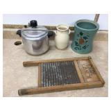 Cooking under pressure with vases and washboard