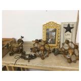 Vintage chandelier love sign mirror