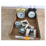 Clocks coasters box for trinkets