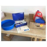 First aid kit and soaps