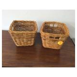 Two wicker baskets