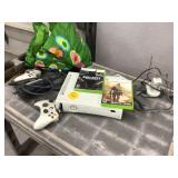 Xbox 360 game console bundle with 2 controllers and 2 games