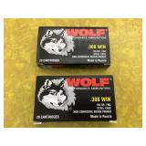 40 ROUNDS OF WOLF 308 AMMO