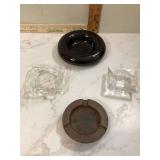 Haeger Pottery dish 2 glass ashtrays 1