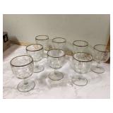 Set of 8 Bartlett Collins water goblets
