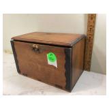 Wooden box with shelf for storage