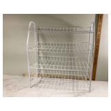 White shoe rack with 3 tiers
