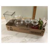CANDY JARS AND VASES - HOUSEHOLD MISC