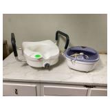 TOILET SEAT RISER AND FOOT MASSAGER