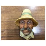Vintage English chalkware wall plaque Bossons 1971 featuring