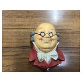 Vintage Bossons England Chalkware Wall Plaque depicting Charles Dickens character 