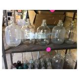 5 - 1 GALLON GLASS JUGS - GLASS