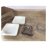VINTAGE GLASS ASHTRAYS - GLASS