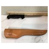 CASE FILET KNIFE WITH LEATHER SHEATH