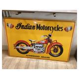Vintage Indian motorcycle metal sign