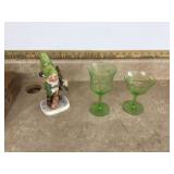 Uranium sherbert cups with gnome figurine