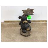 WOOD BEAR FIGURINE - COLLECTIBLES
