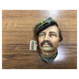 Vintage Bosson chalkware head Tibetan man 1960s