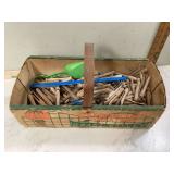 BOX OF CLOTHESPINS - HOUSEHOLD MISC