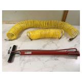 2 AIR HOSES AND TIRE PUMP - TOOLS