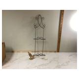 Brass swan Lenox dolphin plate rack