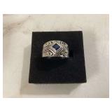 Silver ring with stone size 7
