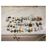 Many different keychains in bulk