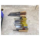ASSORTED WOOD CHISELS - TOOLS