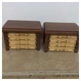 Handcrafted wooden storage units