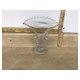 CANDLEWICK FAN VASE - GLASS