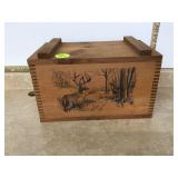1996 Evans Wood Box with Buck and Doe Scene