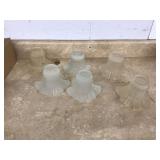FROSTED RUFFLED GLASS SHADES - GLASS