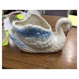 Old ceramic swan pot