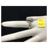 Silver frog ring 48g marked 925