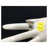 925 silver multi-color block ring 78g