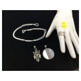 Silver jewelry set 204 grams