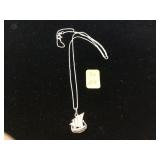 Sterling silver sailboat necklace