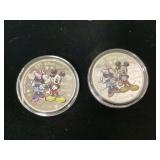 Disney Mickey & Minnie Mouse silver coin