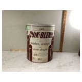 Metal tin for quick blending shortening