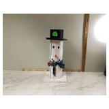 WOOD POST SNOWMAN - COLLECTIBLES