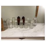 Collection of antique glass jars