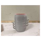 Redwing gray pottery vase Earthenware vessel neutral hue