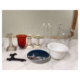 Various glassware items for serving and decorating