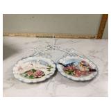 Sculpted bird plates & stands