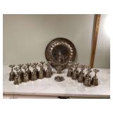 Silver plated brass etched world gift