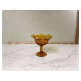 24 Imperial Glass compote with hobstar design scalloped bow