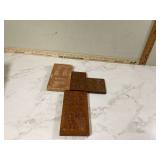 Old rustic hand-carved cookie molds