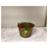 Antique metal bucket with handle